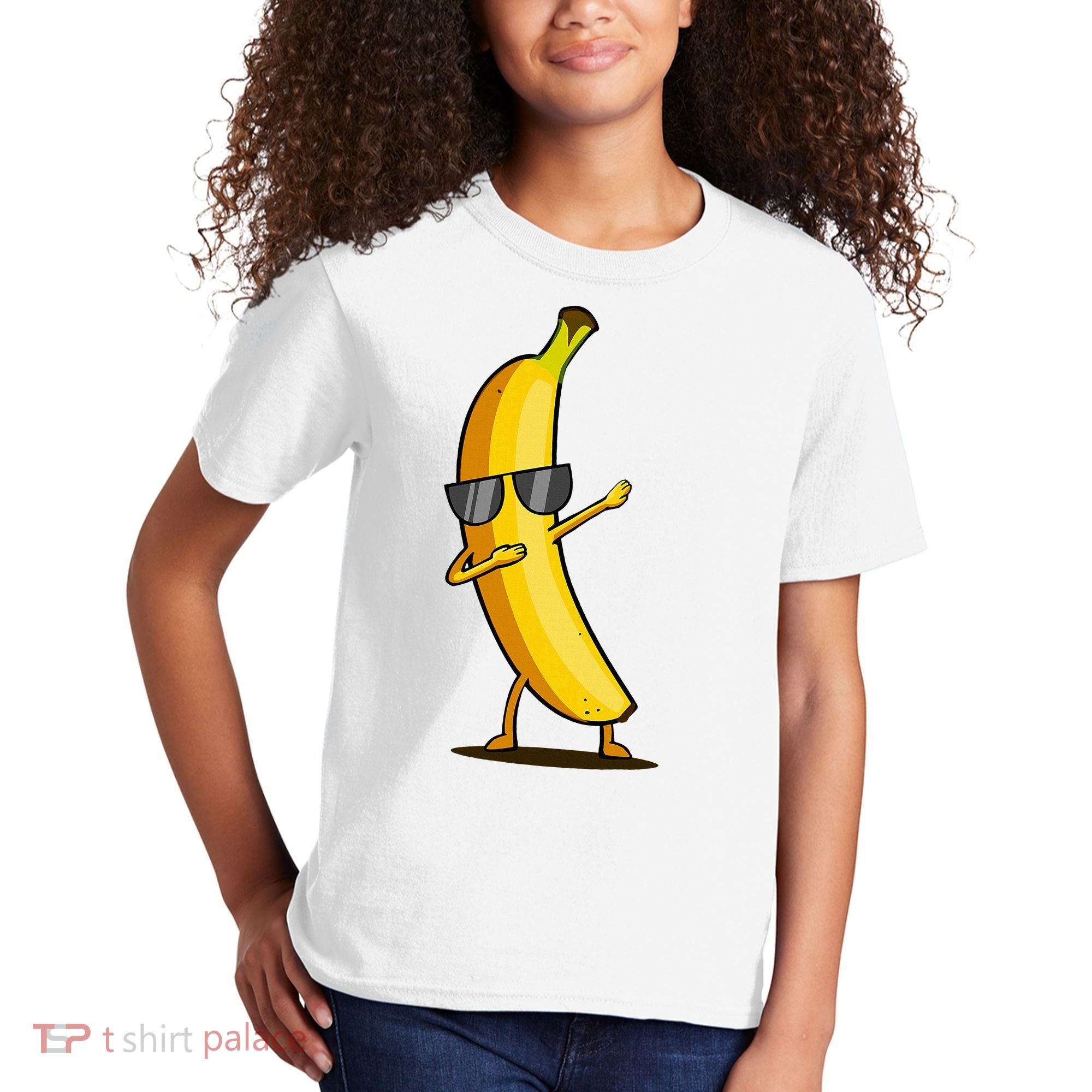 Dabbing Yellow Banana Dab Funny Dancing Fruit Kids T-Shirt
