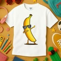Dabbing Yellow Banana Dab Funny Dancing Fruit Kids T-Shirt thumb 3