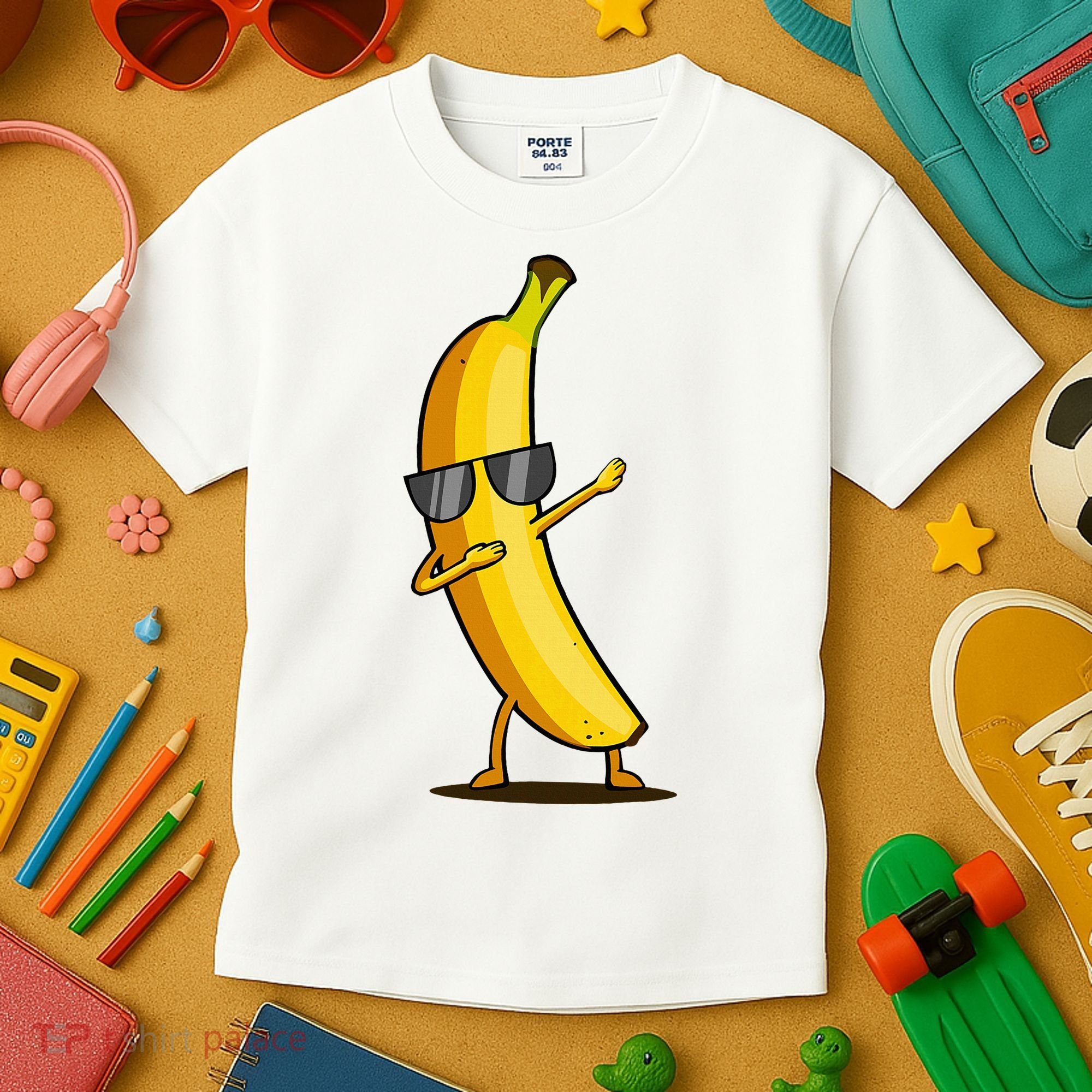 Dabbing Yellow Banana Dab Funny Dancing Fruit Kids T-Shirt