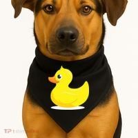 Duck Yelllow Cute Duckie Tee Great For Kids USA-Made Doggie Bandana thumb 1
