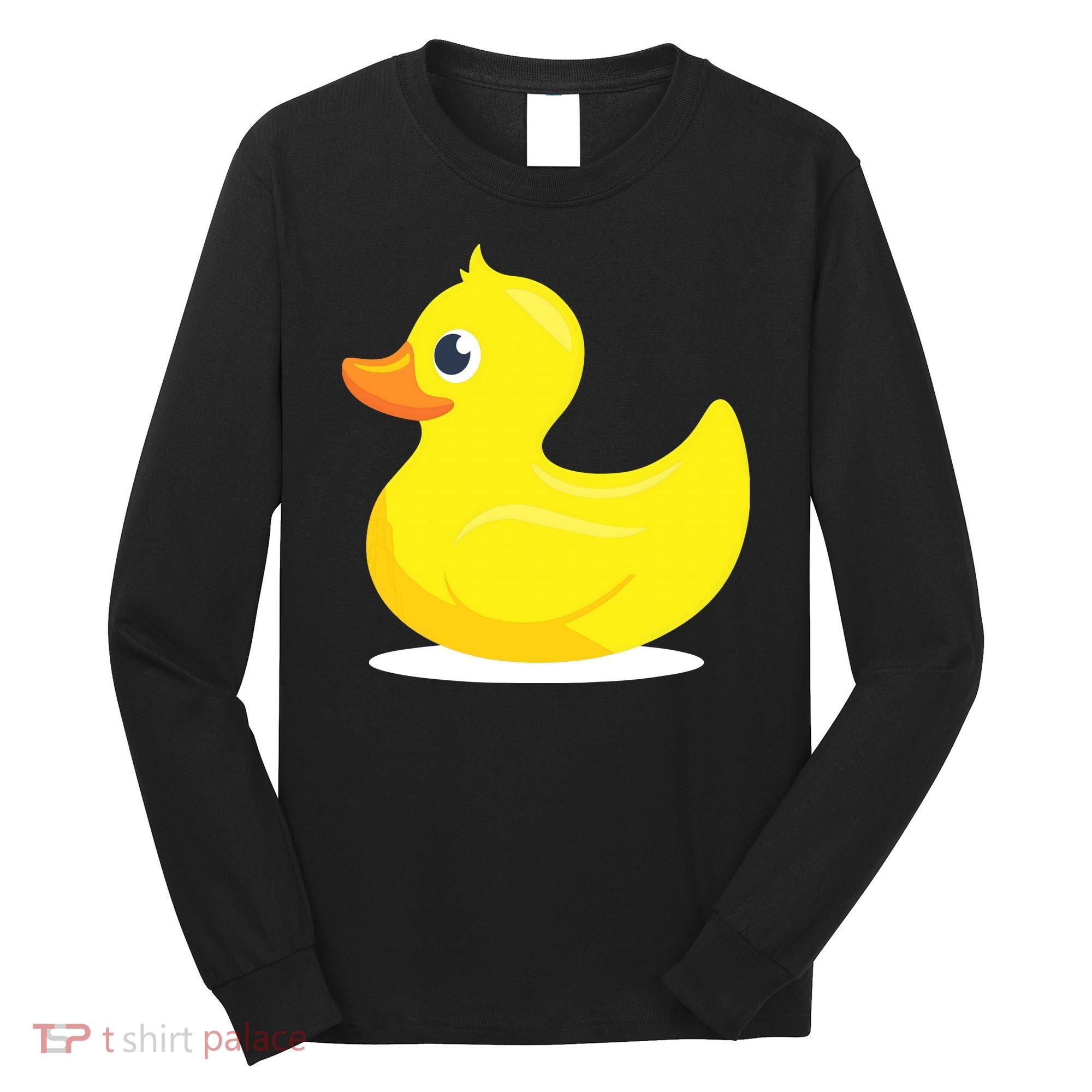 Duck Yelllow Cute Duckie Tee Great For Kids Long Sleeve Shirt