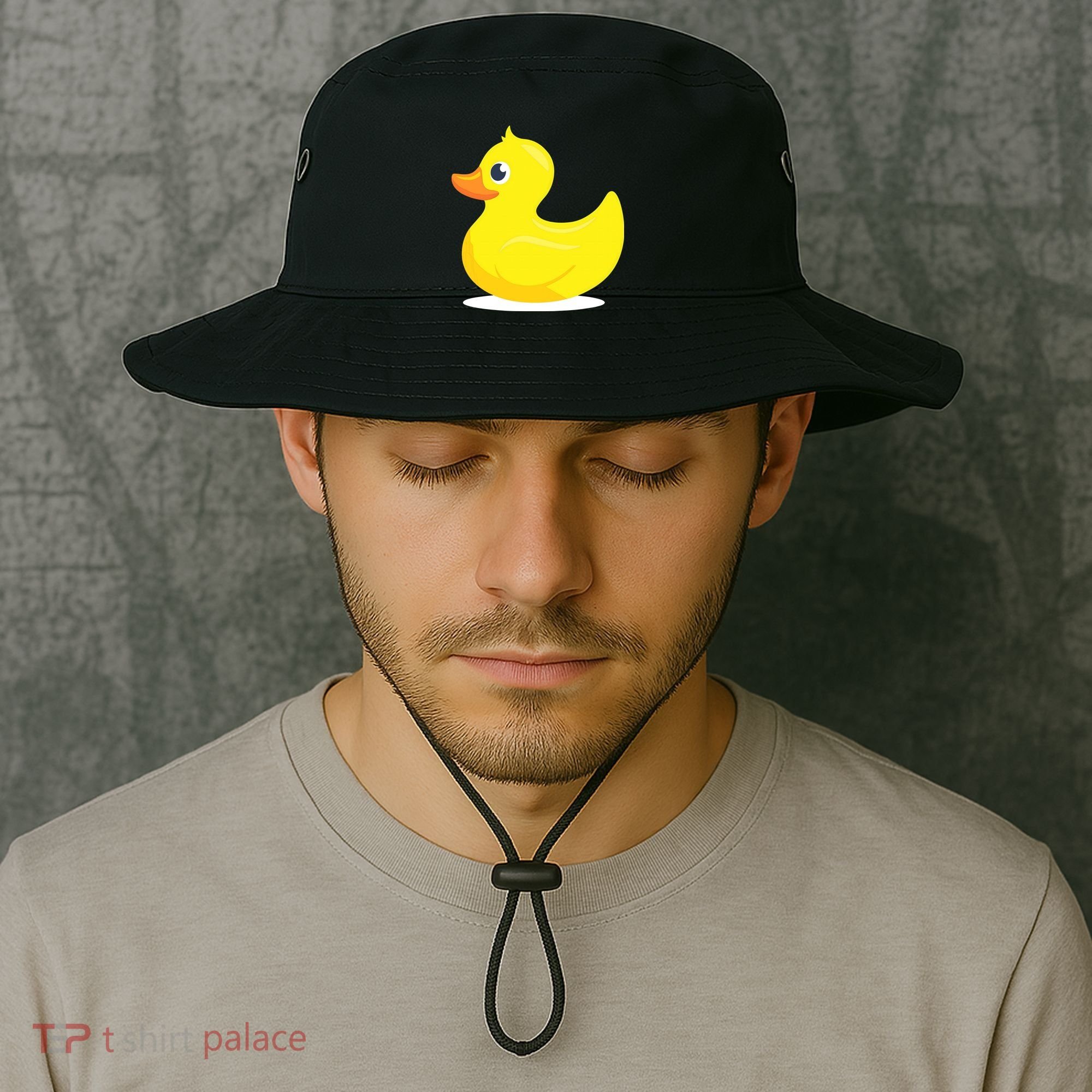 Duck Yelllow Cute Duckie Tee Great For Kids Bucket Hat