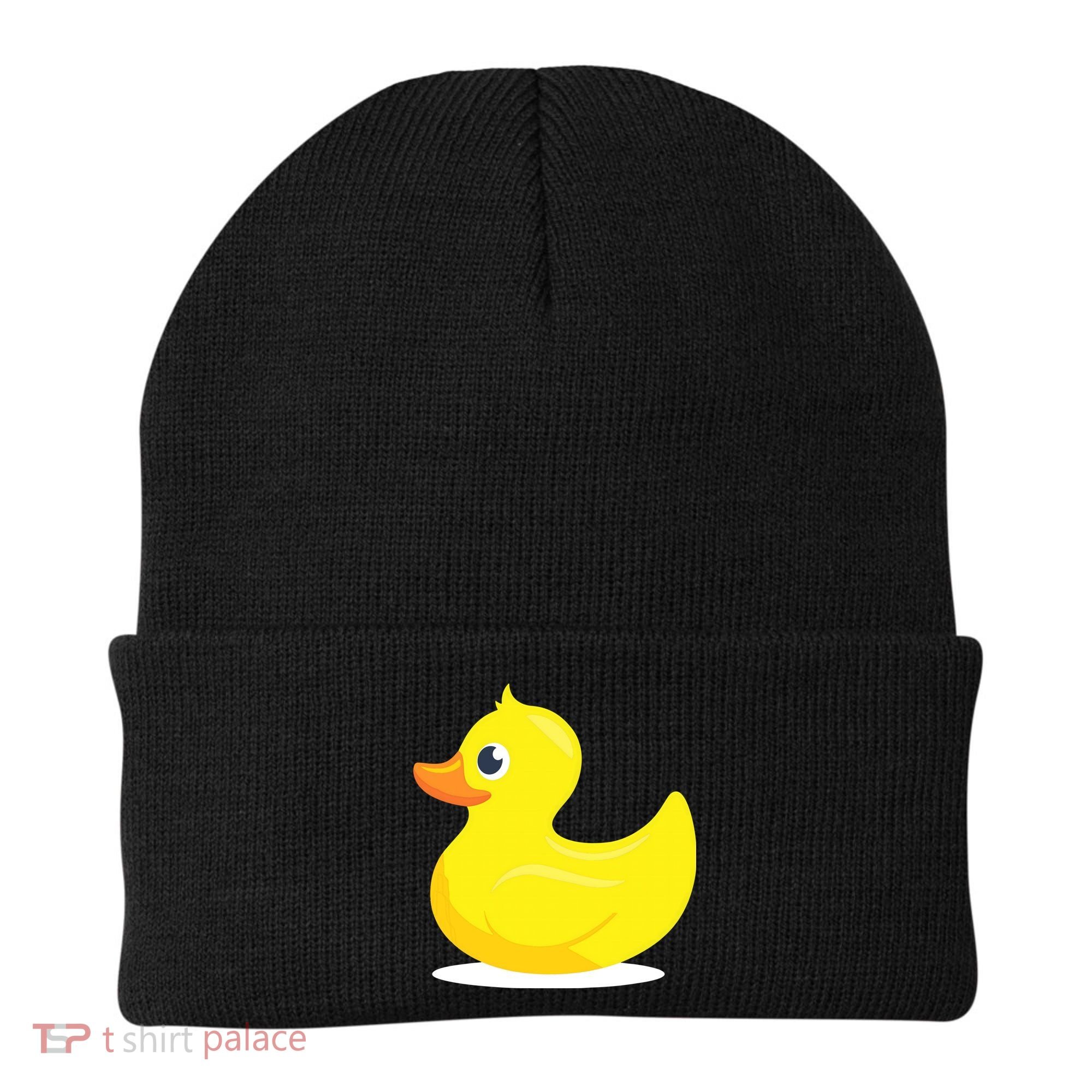 Duck Yelllow Cute Duckie Tee Great For Kids Beanie