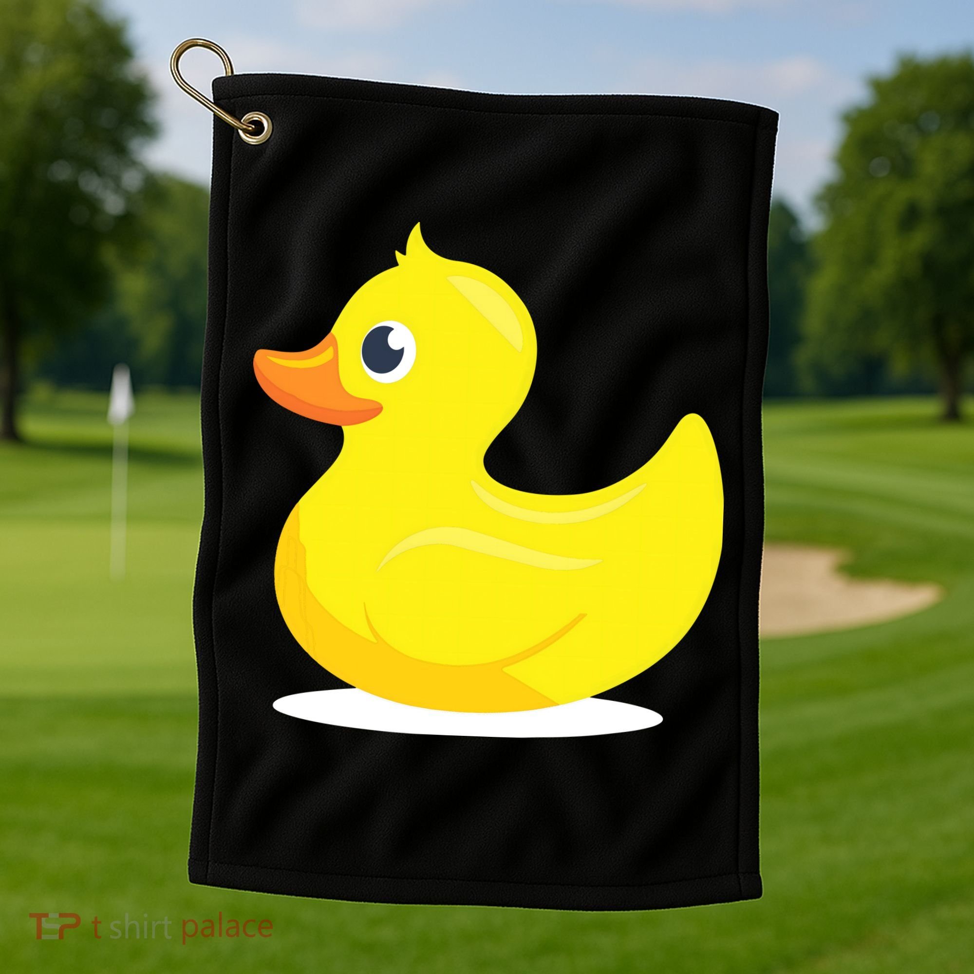 Duck Yelllow Cute Duckie Tee Great For Kids Golf Towel
