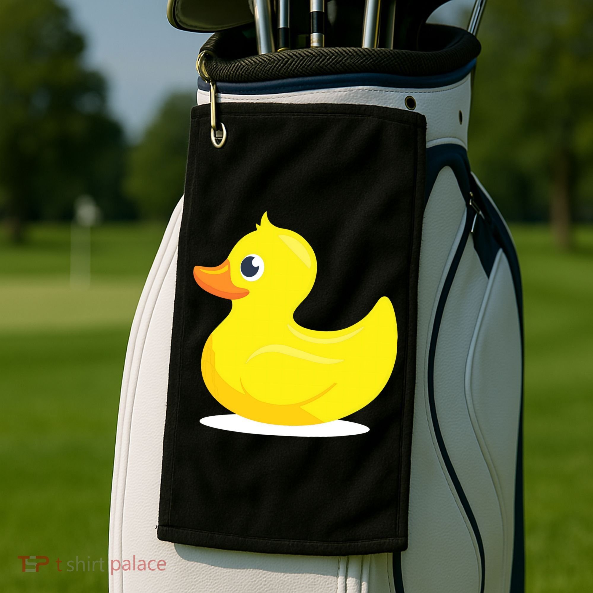 Duck Yelllow Cute Duckie Tee Great For Kids Golf Towel