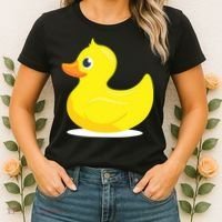 Duck Yelllow Cute Duckie Tee Great For Kids Women's T-Shirt thumb 2