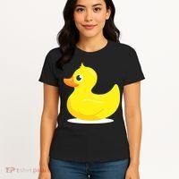 Duck Yelllow Cute Duckie Tee Great For Kids Women's T-Shirt thumb 4