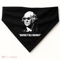 Dafuq y'all doing George Washington USA-Made Doggie Bandana thumb 0