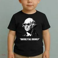 Dafuq y'all doing George Washington Toddler T-Shirt thumb 2