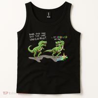 Did You Eat The Last Unicorn It Sparkled At Me! Dinosaur Tank Top thumb 2