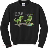 Did You Eat The Last Unicorn It Sparkled At Me! Dinosaur Kids Sweatshirt thumb 0