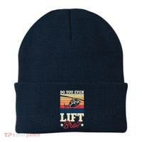 Do You Even Lift Bro Funny Gift For Pilots Beanie thumb 0