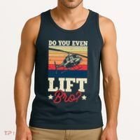 Do You Even Lift Bro Funny Gift For Pilots Tank Top thumb 3
