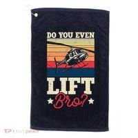 Do You Even Lift Bro Funny Gift For Pilots Golf Towel thumb 0