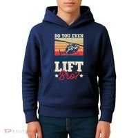 Do You Even Lift Bro Funny Gift For Pilots Kids Hoodie thumb 4