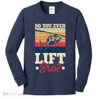 Do You Even Lift Bro Funny Gift For Pilots Kids Long Sleeve Shirt thumb 0