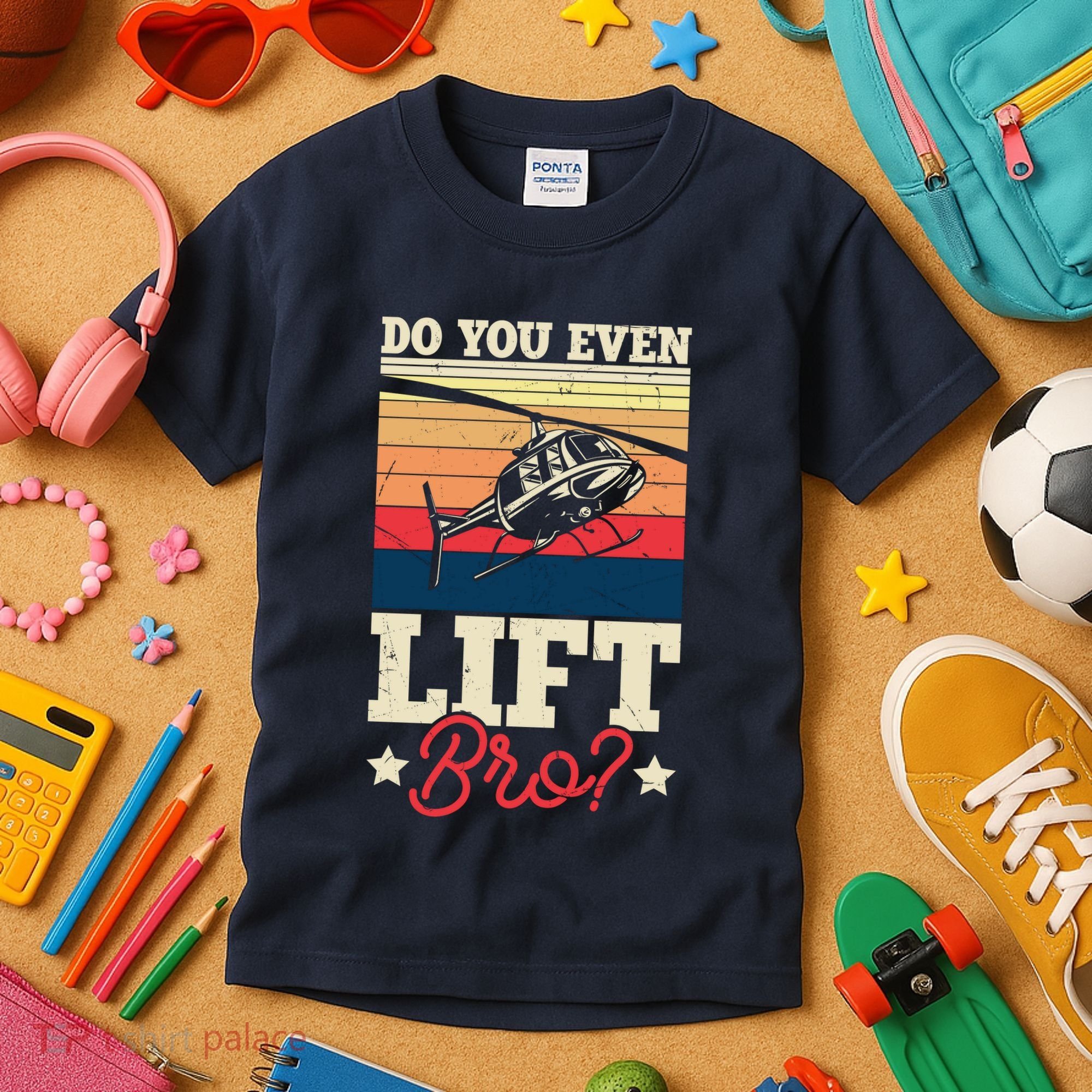 Do You Even Lift Bro Funny Gift For Pilots Kids T-Shirt