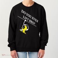 Do You Even Lift Bro Skier Ski Lover Gift Women's Sweatshirt thumb 0