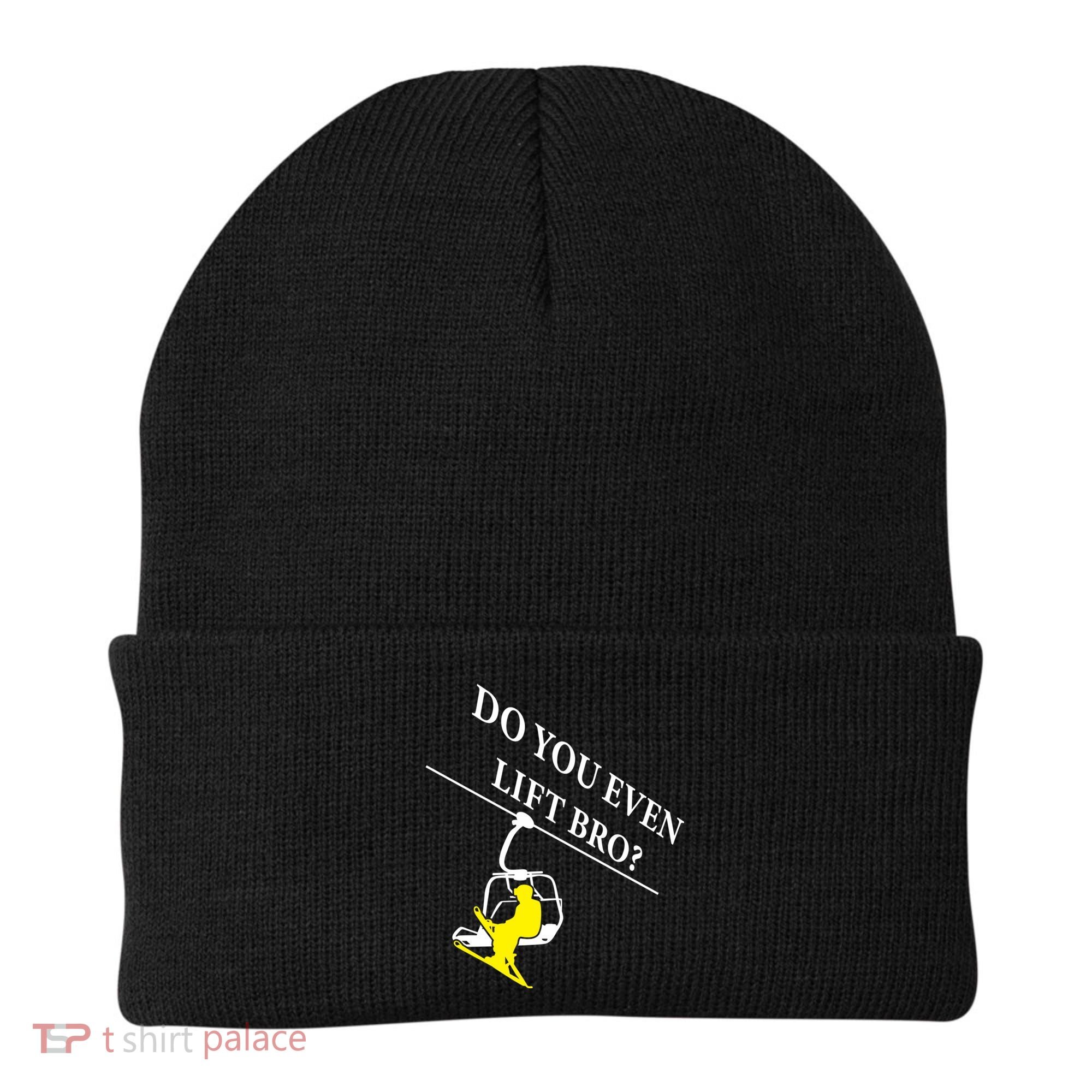 Do You Even Lift Bro Skier Ski Lover Gift Beanie