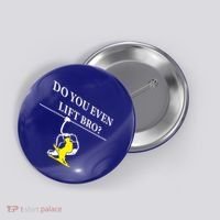 Do You Even Lift Bro Skier Ski Lover Gift Button thumb 0