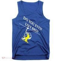 Do You Even Lift Bro Skier Ski Lover Gift Tank Top thumb 0