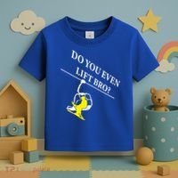 Do You Even Lift Bro Skier Ski Lover Gift Toddler T-Shirt thumb 3
