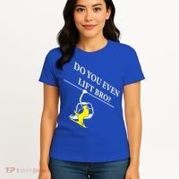 Do You Even Lift Bro Skier Ski Lover Gift Women's T-Shirt thumb 4