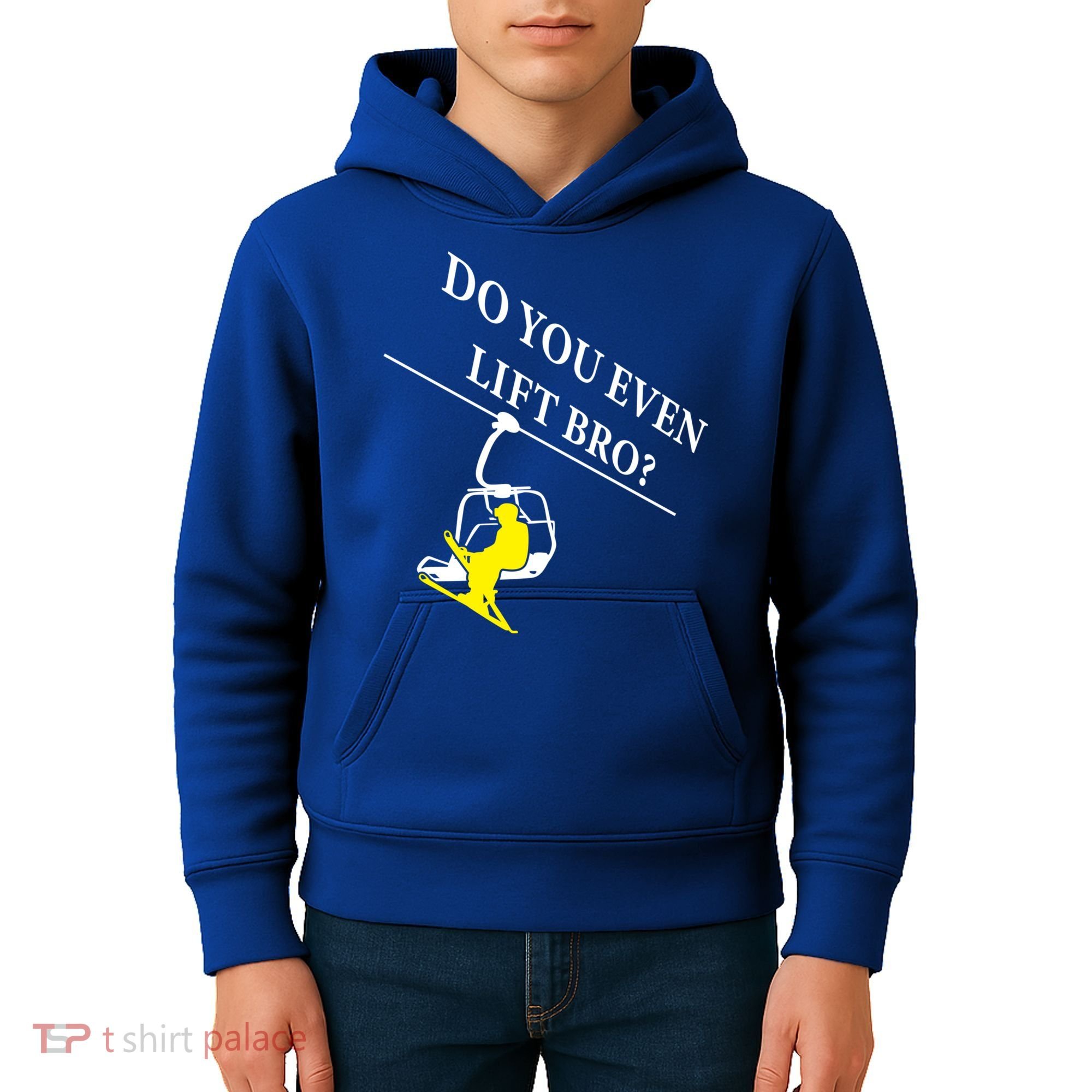 Do You Even Lift Bro Skier Ski Lover Gift Kids Hoodie