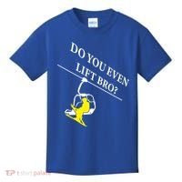 Do You Even Lift Bro Skier Ski Lover Gift Kids T-Shirt thumb 0