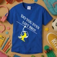 Do You Even Lift Bro Skier Ski Lover Gift Kids T-Shirt thumb 3