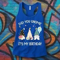 Did You Gnome Its My Birthday Funny Birthday Gnome Pun Women's Tank Top thumb 3