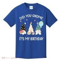 Did You Gnome Its My Birthday Funny Birthday Gnome Pun Kids T-Shirt thumb 0