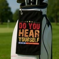 Do You Hear Yourself! Funny Golf Towel thumb 2