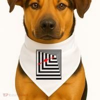Draw You In Object College Party  USA-Made Doggie Bandana thumb 1