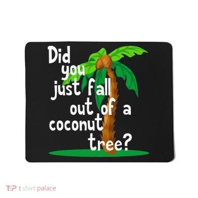 Did You Just Fall Out Of A Coconut Tree Mousepad