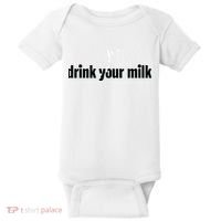 Drink Your Milk Baby Bodysuit thumb 0