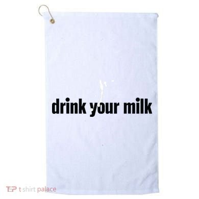 Drink Your Milk Golf Towel