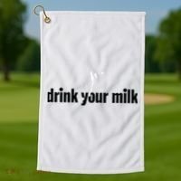 Drink Your Milk Golf Towel thumb 1