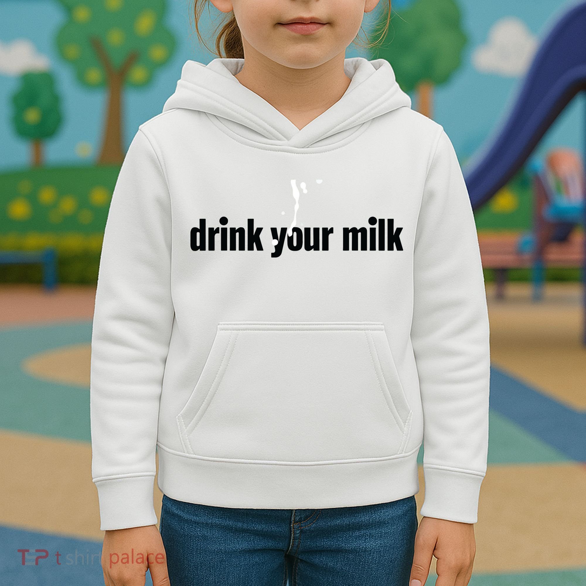 Drink Your Milk Kids Hoodie