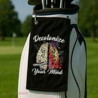 Decolonize Your Mind Indigenous People Native American Golf Towel thumb 2
