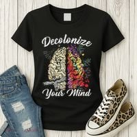 Decolonize Your Mind Indigenous People Native American Women's T-Shirt thumb 3