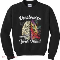 Decolonize Your Mind Indigenous People Native American Kids Sweatshirt thumb 0