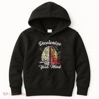 Decolonize Your Mind Indigenous People Native American Kids Hoodie thumb 0