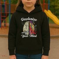 Decolonize Your Mind Indigenous People Native American Kids Hoodie thumb 3