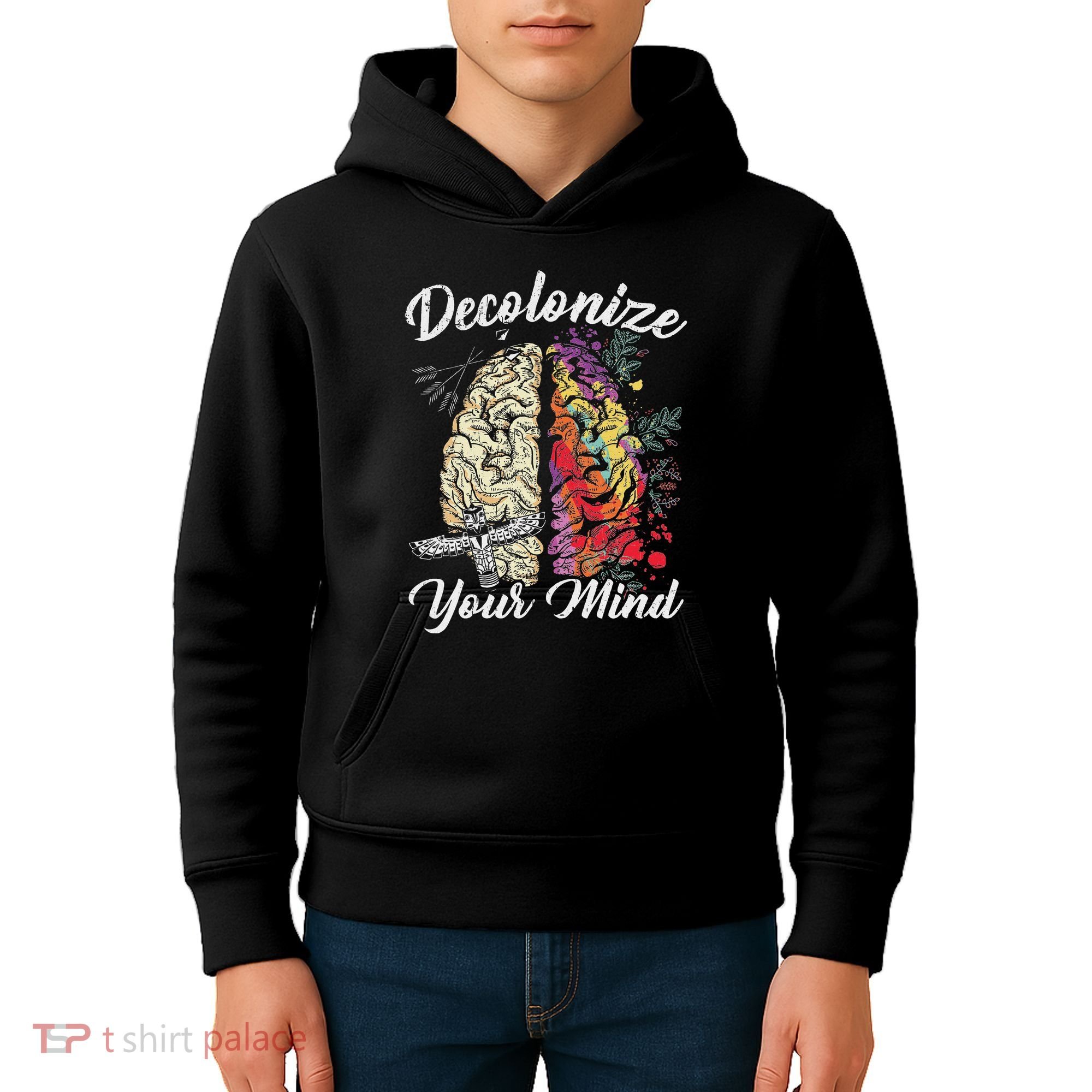 Decolonize Your Mind Indigenous People Native American Kids Hoodie