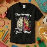 Decolonize Your Mind Indigenous People Native American Kids T-Shirt thumb 3