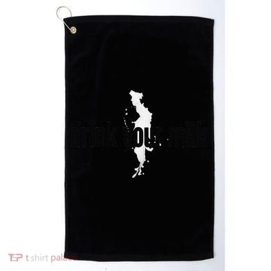 Drink Your Milk Premium Golf Towel