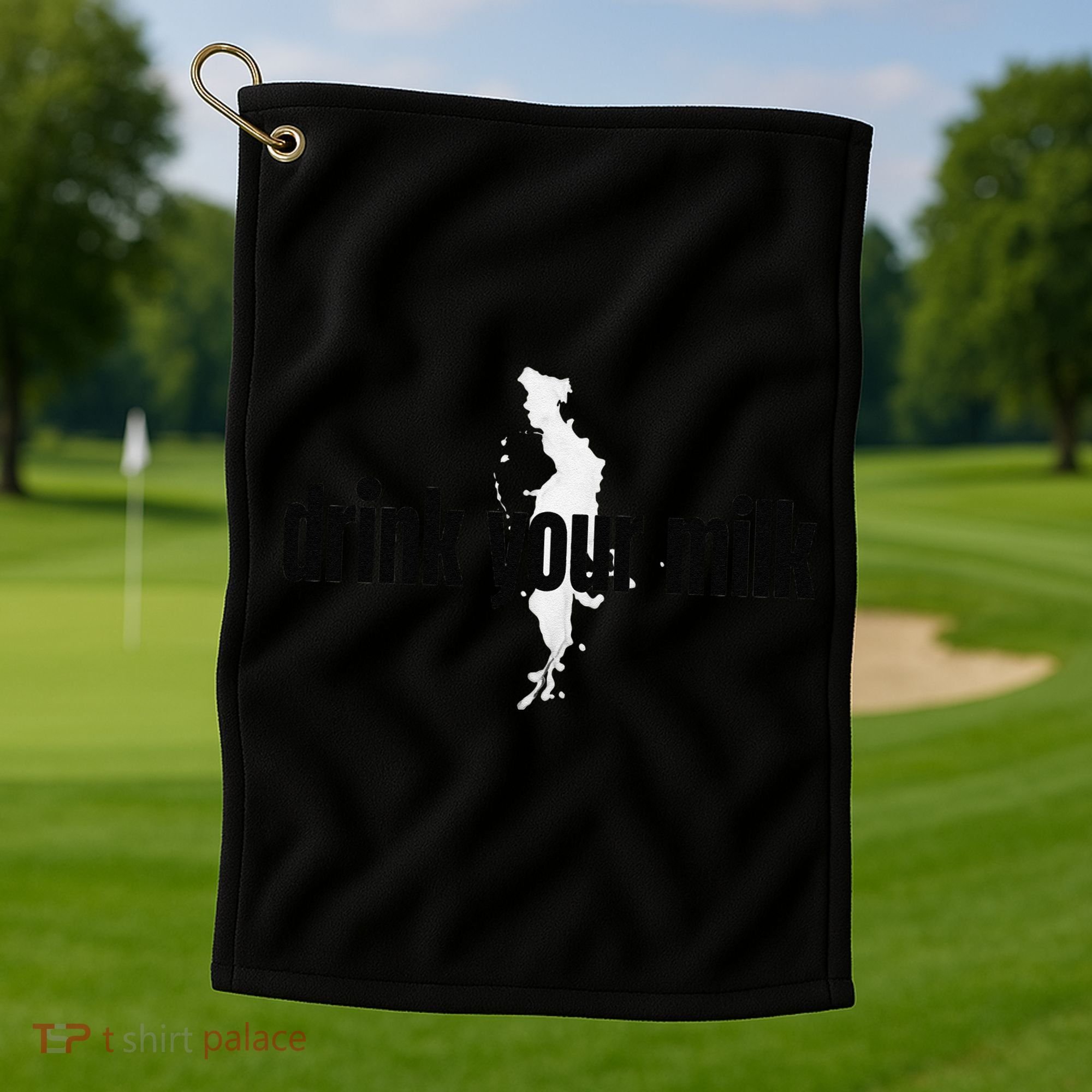 Drink Your Milk Premium Golf Towel