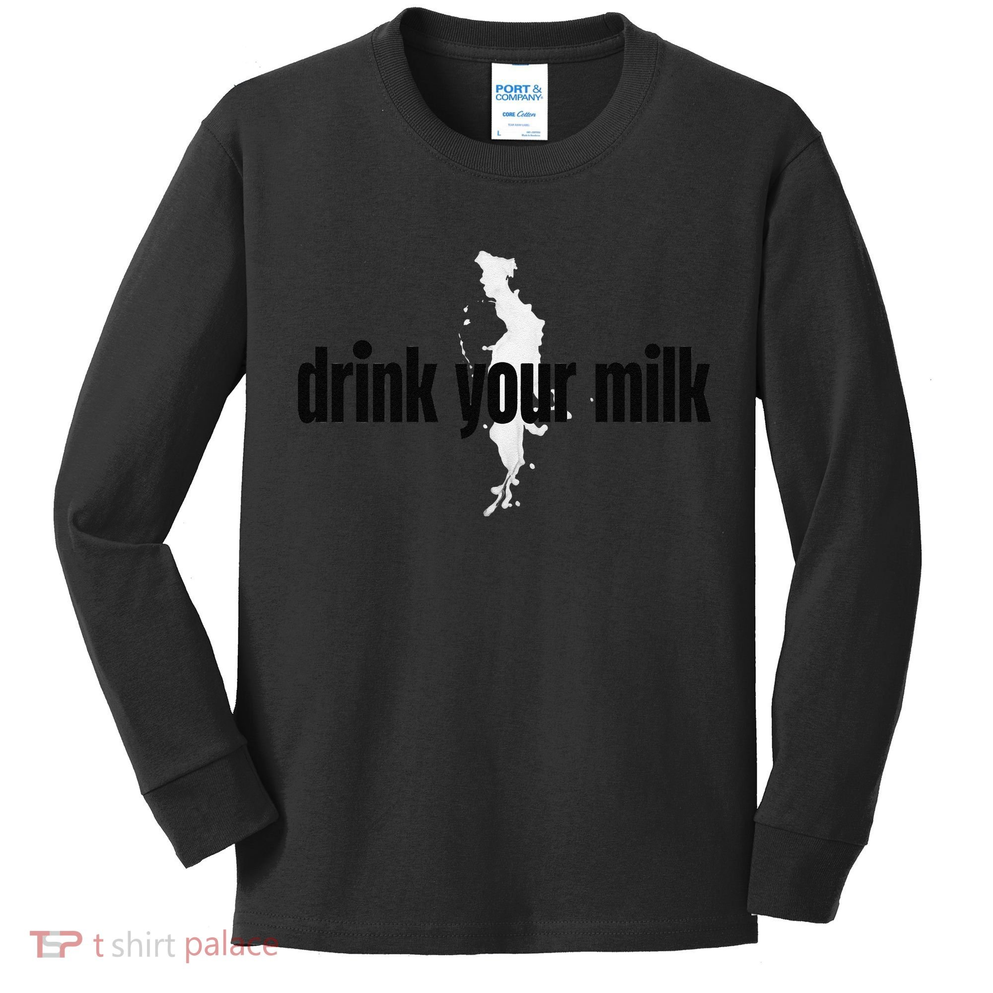 Drink Your Milk Premium Kids Long Sleeve Shirt