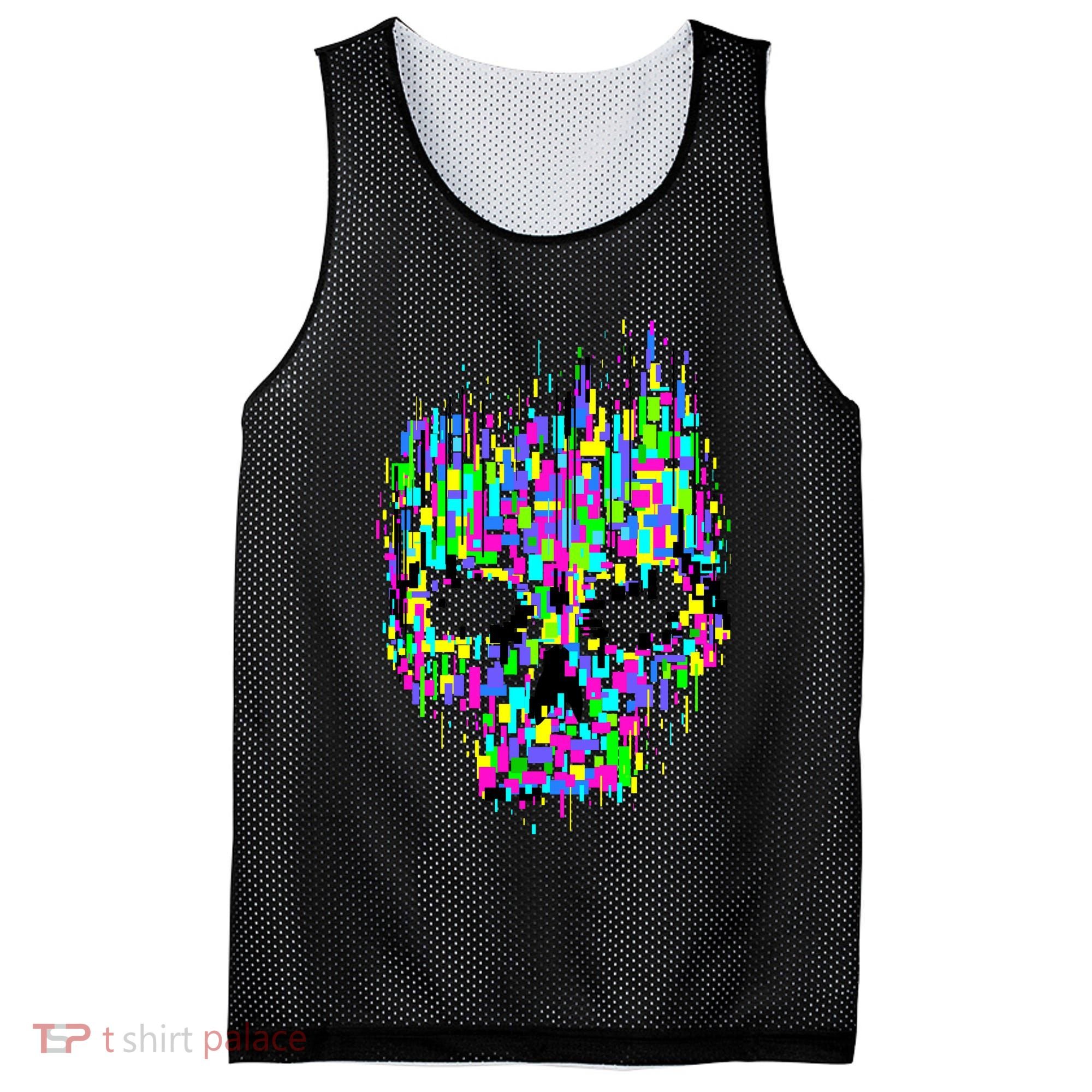 Dynamic Skull Mesh Reversible Basketball Jersey Tank